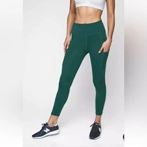 Athleta All In 7/8 Tight Leggings Emerald Green Stash Pockets Size Medium - $21.51