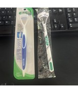 GUM - 760 Dual Action Tongue Cleaner Brush and Scraper (Blue) - $9.89