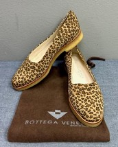 New Bottega Veneta Leopard Print Slip On Loafers 22041 Shoes Size 7.5 B - $49.49
