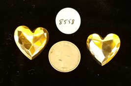 Vintage Gold Tone Heart Earrings Pierced Ear - £7.95 GBP