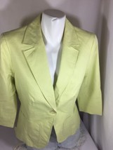 i.e Women Yellow Casual Blazer Size 12 Button Down Bin79#9 - £24.44 GBP