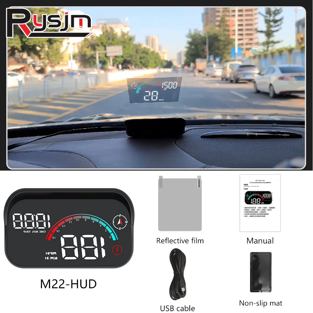 HD M22 Windshield Speed Projector GPS HUD For All Cars Speedometer Head Up - £32.91 GBP