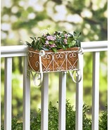 Metal Rail Planters or Coco Liners Balcony Flower Box Porch Fence Antiqu... - £26.09 GBP+