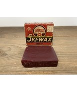 Vintage Lund Ski Wax Red Bar Contains Silicone Skiing History Decor Vtg ... - $27.16 CAD