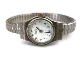 Bulova P6 Silver Tone Women&#39;s Quartz Stretch Band Watch Needs Repair - £13.60 GBP