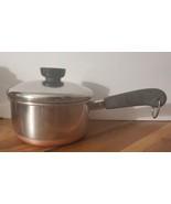 Vintage Revere Ware Copper Bottom 1 Qt. Saucepan Pot With Lid, USA - £20.89 GBP