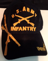 U.S. Army Infantry baseball hat black, August Sportswear INC. brand, adj... - £7.88 GBP