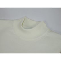 Men's Sweater Knit By BRANGO Turkey Mock Neck Cotton Blend 21050 White image 6