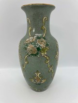 Antique  Porcelain Floral  Vase Handpainted in Macau - Very Rare - £44.21 GBP