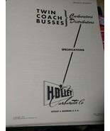 Twin Coach Busses Carburetors Specifications Holley Section IV, Division... - $12.28 CAD