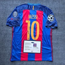 Lionel Messi SIGNED Barcelona Home UCL 16/17 Signature Shirt/Jersey + CO... - £99.87 GBP