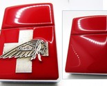 Indian Motocycle Metal Epoxy Red Zippo 2005 Fired Rare - $134.00