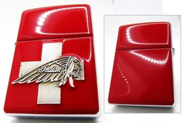 Indian Motocycle Metal Epoxy Red Zippo 2005 Fired Rare - £105.27 GBP