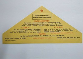 Turf King Bingo Pinball Machine 1950 Original Game Replay Instruction Card 5-160 - £21.32 GBP
