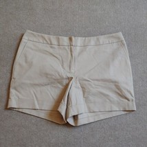 Apt 9 Cuffed Shorts Womens Size 12 Beige Cotton Blend Stretch - £15.79 GBP