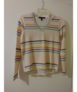 Derek Heart Juniors Multicolor Stripes Asymmetrical Hem L/Sleeve Hoodie ... - $190.39 MXN