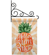 Summer Pineapple - Impressions Decorative Metal Fansy Wall Bracket Garden Flag S - £22.35 GBP