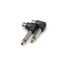 HosaTech GPR-123 RCA to 1/4 inch TS Right Angle Adapters (Pack of 2)  - £4.77 GBP