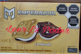 GAMESA EMPERADOR GALLETAS CHOCOLATE VANILLA CREME FLAVOR COOKIES - 5 PAQ... - $11.64
