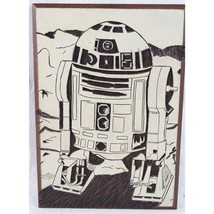 Star Wars R2-D2 Woodcut Wood Block Print Die Original Artwork 1970&#39;s - $247.49