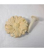 Vintage Kirsch Floral Medallion Curtain Drapery tieback holdback white c... - €6,85 EUR