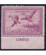 RW5 - $1 F-VF "Pintail & Hen" Scarce Pl# 138602 Single Duck Stamp Mint H - $159.99