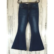 Revolt Womens Jeans Size 9 (30x30.5) Low Rise Bell Bottom Flare Dark Wash  - $29.67