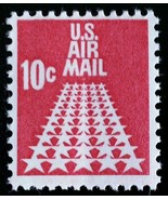 1968 10c 50-Star Runway, Air Mail Scott C72 Mint F/VF NH - $18.32 MXN
