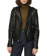 Marc New York Women&#39;s Lunar Genuine Leather Jacket with Hood - $306.50 CAD