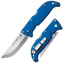 Cold Steel Finn Wolf Blaze Blue Folding Knife Belt Clip Ambidextrous - $35.63