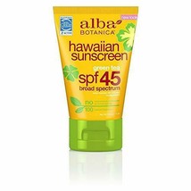 Alba Botanica Hawaiian Sunscreen Green Tea SPF 45 4 oz - £12.50 GBP