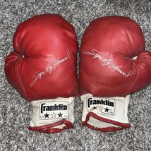 Vintage Franklin Sugar Ray Leonard Boxing Signed Printed Gloves Youth Size - £31.13 GBP