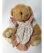 Tender Heart Treasure 1992 APPLE ANN Light Brown Teddy 12&quot; Plush Clothes... - £18.09 GBP