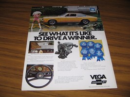 1973 Print Ad The &#39;73 Chevrolet Vega Chevy Drive a Winner - £7.05 GBP