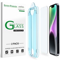 amFilm Screen Protector OneTouch for iPhone 14 Plus 6.7&quot; 2022 iPhone 13 ... - $18.99