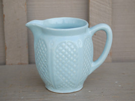 Old Vintage Robinson Ransbottom Stoneware Pottery Pitcher Tool Quilted Diamond - £47.46 GBP