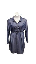 Time and Tru Dress Womens Size XXL Chambray Lyocell Rolltab Sleeve Light... - £9.33 GBP