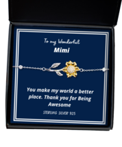 To my Mimi,  Sunflower Bracelet. Model 64035  - $39.95