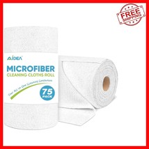 75-Pack Microfiber Cleaning Cloth Roll - Tear-Away, Eco-Friendly &amp; Versa... - $30.06
