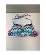 Pink Victoria&#39;s Secret Chevron Zig Zag Pastel Padded Bikini Top Size Small - $30.77 CAD