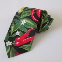 Dem Crazy Mens Tie Chile Peppers Novelty Southwestern Vintage Necktie - £13.92 GBP