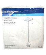 Westinghouse Light Mini Pendant 5in White Finish Adjustable Cord Length ... - £9.43 GBP