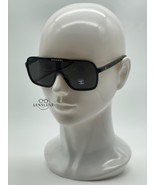 100% Authentic NIB CHANEL 9158 Shield Sunglasses C.501 Black w/ Gray Len... - $308.75