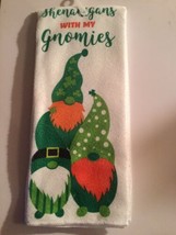 St Patricks Day shenanigans with my gnomies towel 15x25 inch   - £5.50 GBP