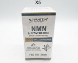 X5 VANTEIN Resveratrol Boosts Nad Level 1000 MG 60 Capsules Ea Exp 12/26 - $99.99