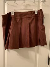 Wild Fable Women&#39;s  A Line Mini Skirt Pleated Size Small Brown - $45.26 CAD+