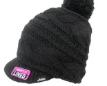 New Adidas Climawarm Lined Knit Hat Black Pom Pom Beanie Logo and  One Size - £15.78 GBP