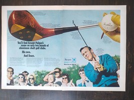 Vintage 1969 Sears Arnold Palmer Golf Clubs Two Page Original Ad 1223 - $6.92