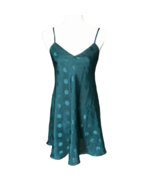 Vintage 80s Nightgown Sopre Lingerie Babydoll Short Gown Green Size S w/... - $23.15