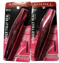 (Pack Of 2) New Rimmel London Wonder&#39;Fully Real Mascara 001 Black 0.37fl... - $371.30 MXN